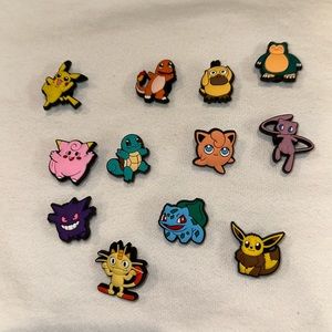 12 NWOT Pokémon Croc Charms